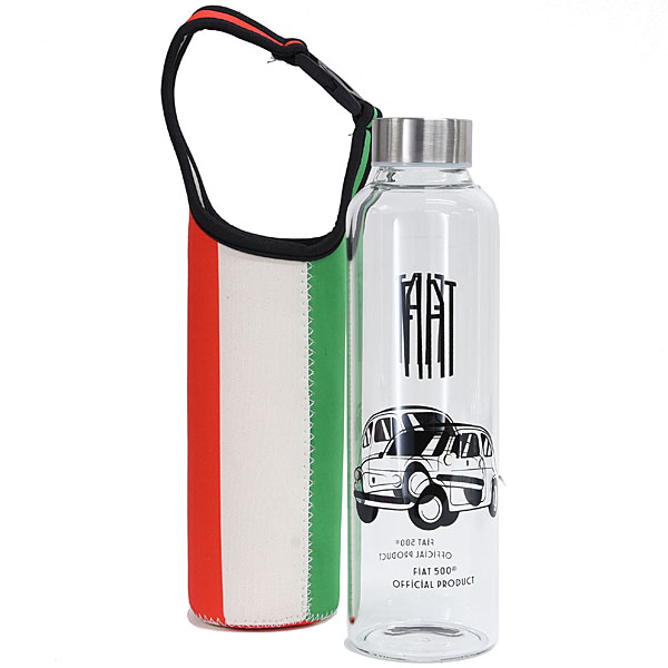 FIAT Official Nuova 500 Glass Water Bottle