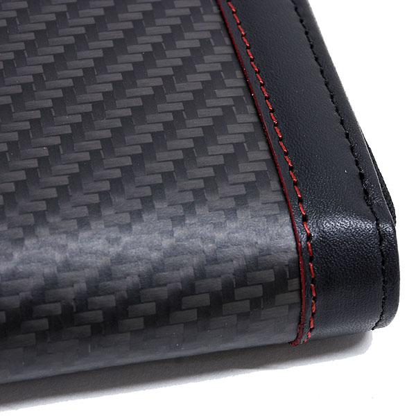 Ferrari Genuine Carbon Long Wallet(Round Zip)