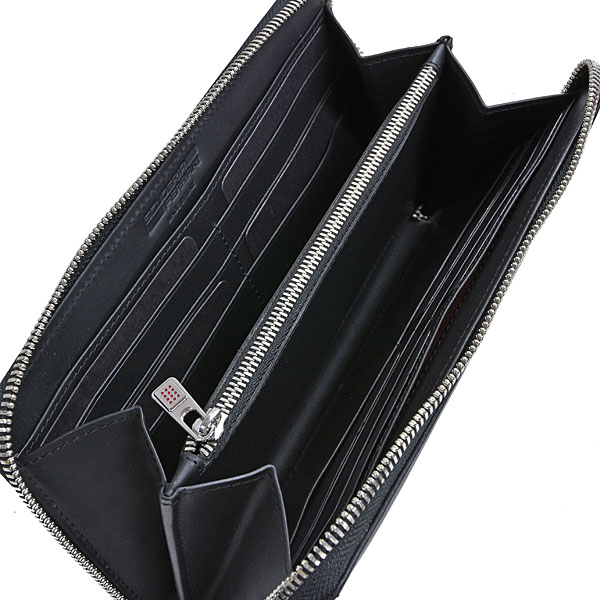 Ferrari Genuine Carbon Long Wallet(Round Zip)