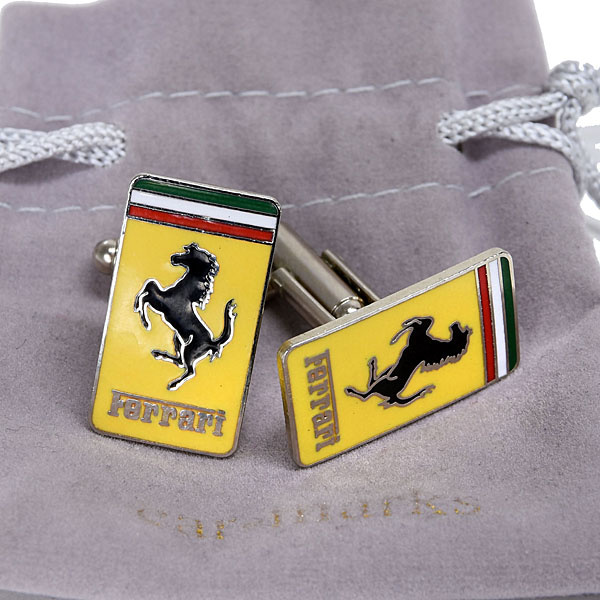 Ferrari genuine cloisonné emblem vintage cufflinks