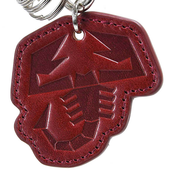 ABARTH Genuine Leather Scorpione Keyring