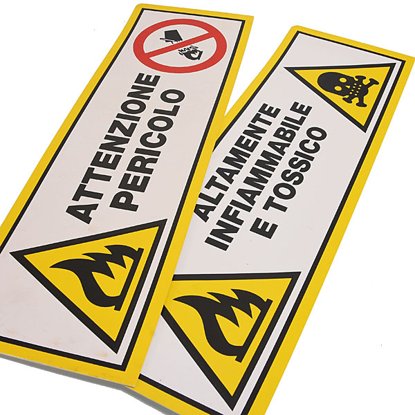 Italian Warning Plate (Yellow)