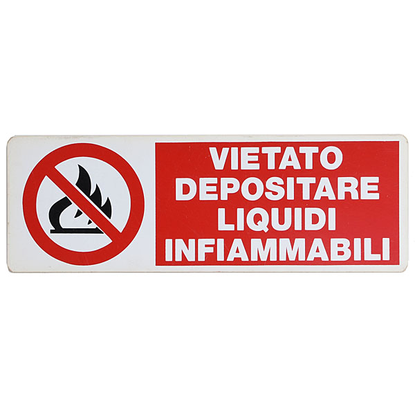  Italian Warning Plate (White)