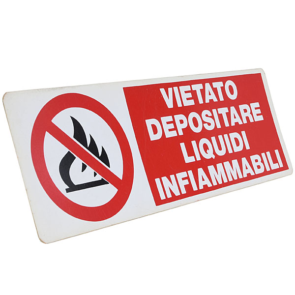  Italian Warning Plate (White)