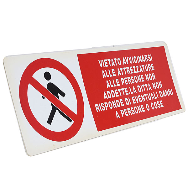  Italian Warning Plate (White)