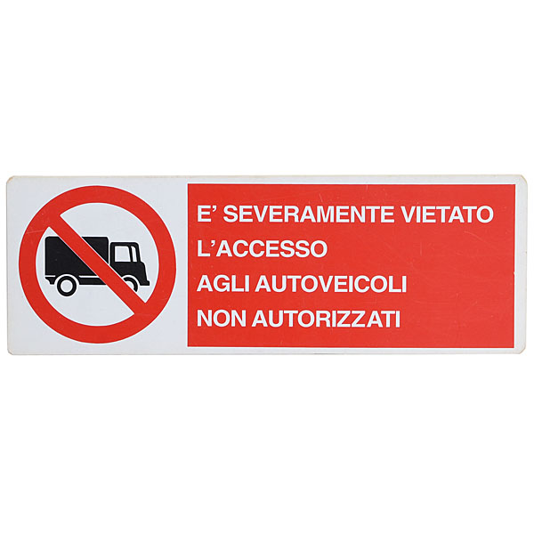  Italian Warning Plate (White)