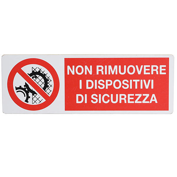  Italian Warning Plate (White)