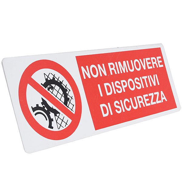  Italian Warning Plate (White)