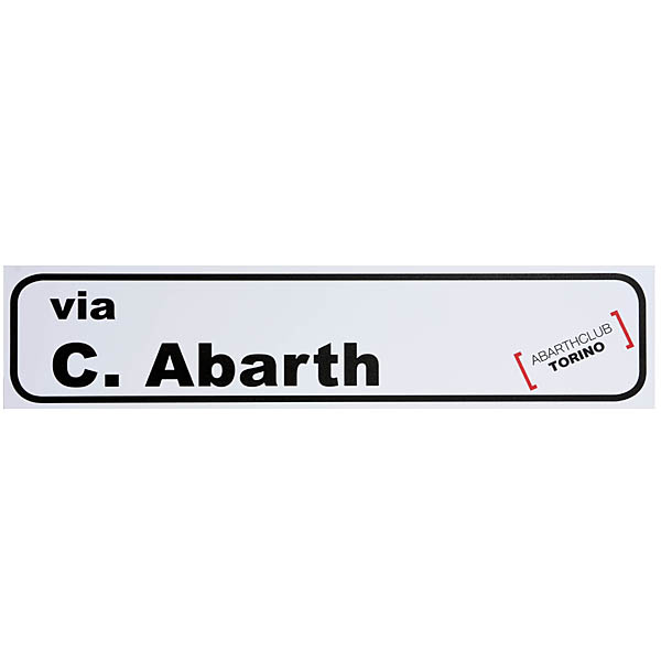 ABARTH CLUB TORINO Carlo ABARTH Street plate
