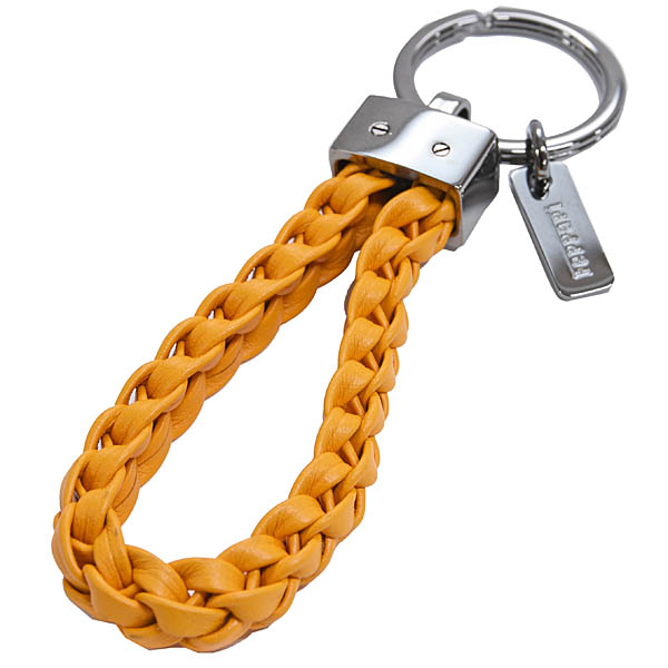 Ferrari Intrecciato Leather Strap Keyring by TOD'S