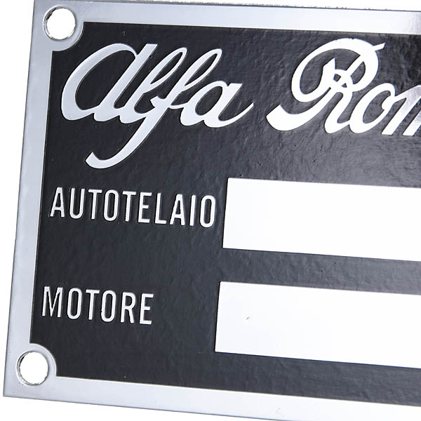 Alfa Romeo chassis plate