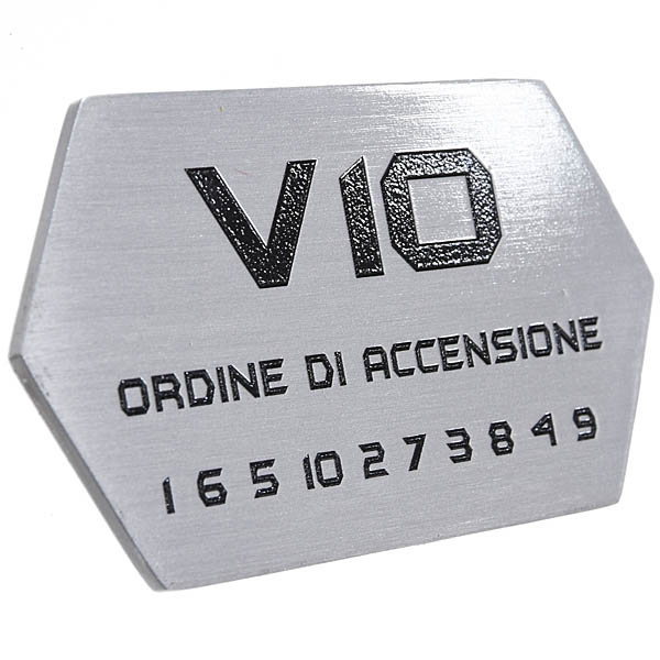 Lamborghini Huracan V10 owner gift engine plate