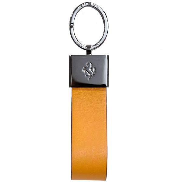 Ferrari Official Leather Strap Keyring by TOD'S (Yellow) 