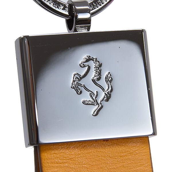 Ferrari Official Leather Strap Keyring by TOD'S (Yellow) 
