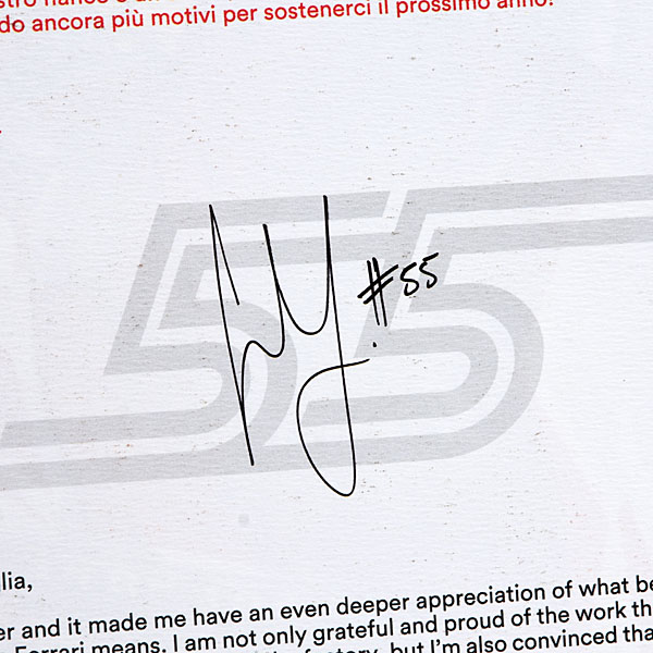 Scuderia Ferrari 2023 Singapore GP Carlos Sainz autographed illustration