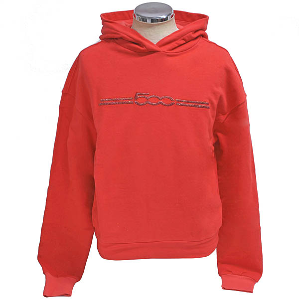 FIAT Official 500 Logo Hooded Felpa(Red)