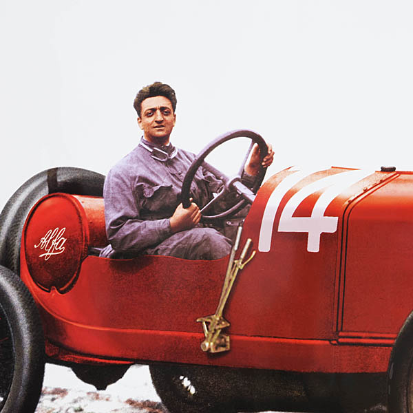 Enzo Ferrari Poster (Alfa Romeo 40/60hp)