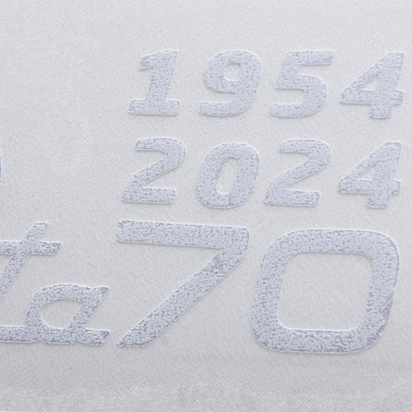 Alfa Romeo Giulietta 70th Anniversary Logo Sticker (Cut Letters/White) by RIA (Registro Italiano Alfa Romeo)