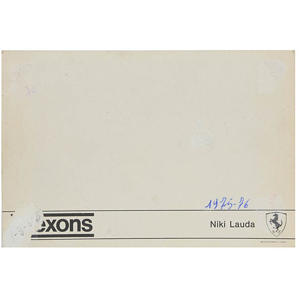Scuderia Ferrari Niki Lauda Original Drivers Card 1975