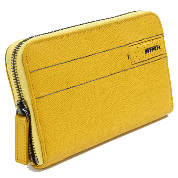 Ferrari Official Round Zip Long Wallet (Yellow)