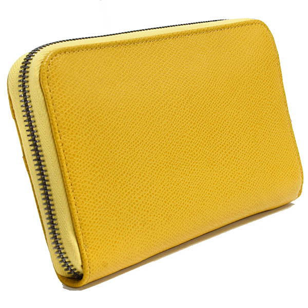 Ferrari Official Round Zip Long Wallet (Yellow)