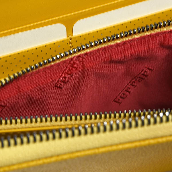 Ferrari Official Round Zip Long Wallet (Yellow)