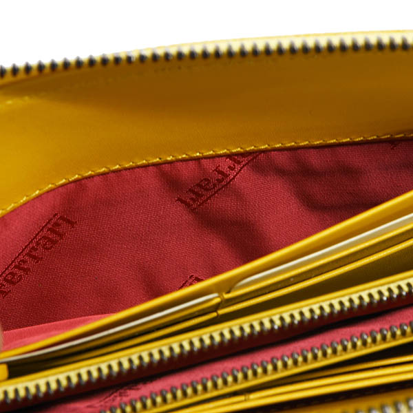 Ferrari Official Round Zip Long Wallet (Yellow)