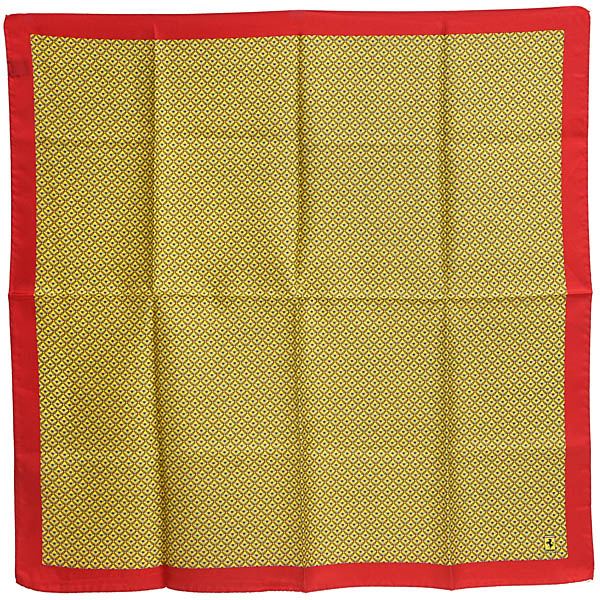 Ferrari Official Silk Scarf -Steering Wheel-(Yellow)