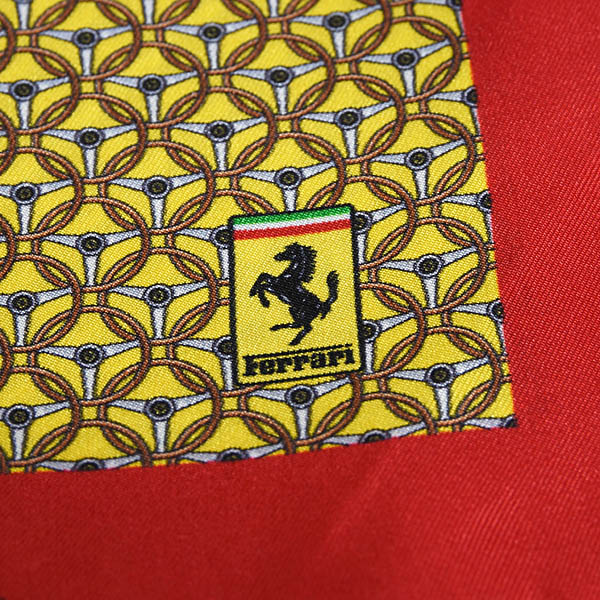 Ferrari Official Silk Scarf -Steering Wheel-(Yellow)