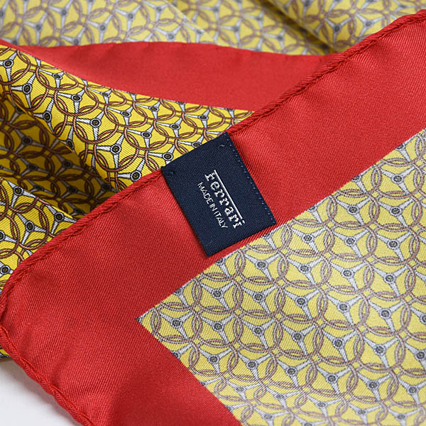 Ferrari Official Silk Scarf -Steering Wheel-(Yellow)