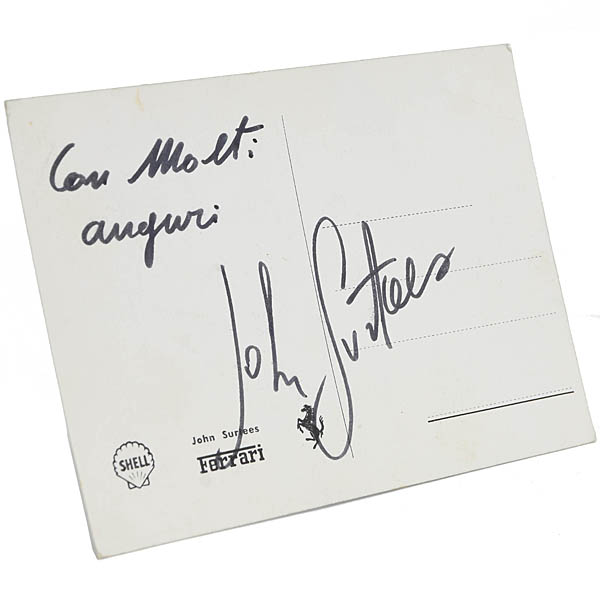 Scuderia Ferrari original driver's card signed by John Surtees 1964