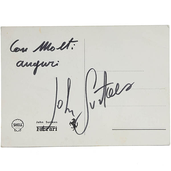 Scuderia Ferrari original driver's card signed by John Surtees 1964