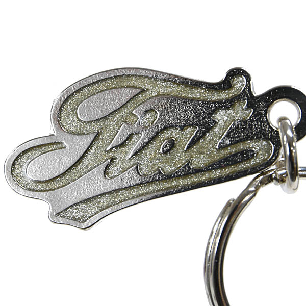 FIAT Official Vintage Logo Metal Keyring