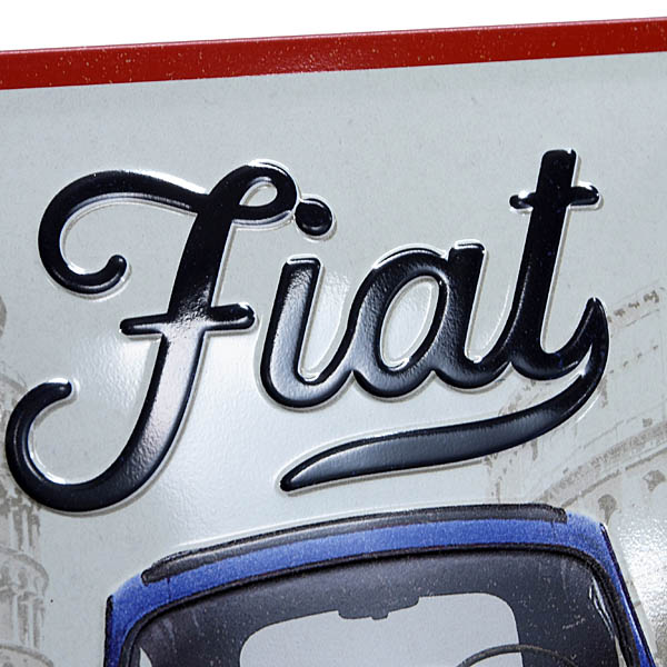 FIAT Official Nuova500 Signboard -Italian Classic-