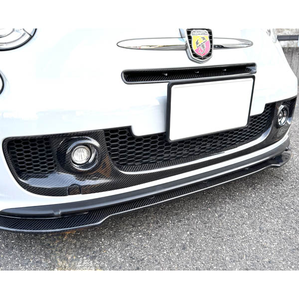 ABARTH500 Front Bumper Garnish by Maestro (Carbon/Color/Unpainted)