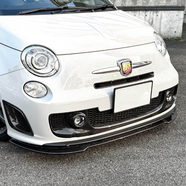 ABARTH500 Front Bumper Garnish by Maestro (Carbon/Color/Unpainted)