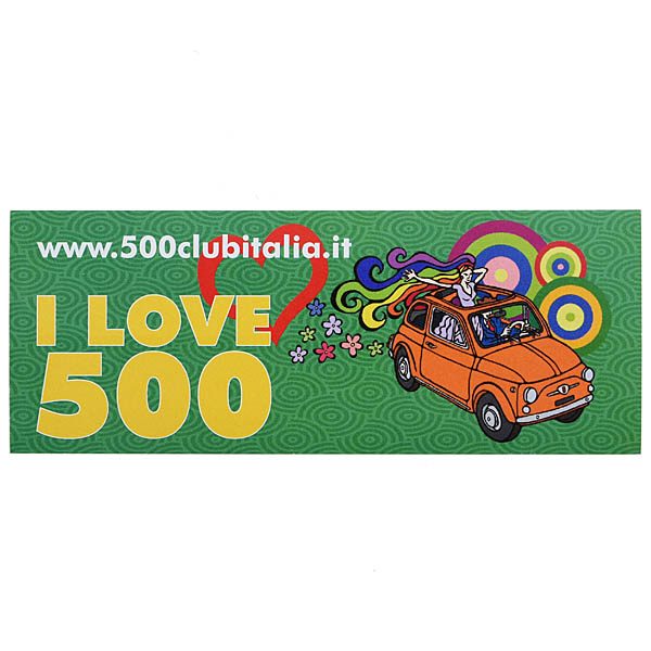 FIAT 500 CLUB ITALIA  "I LOVE500" Sticker-2025-