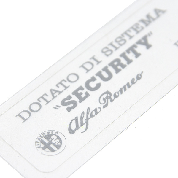 Alfa Romeo Security Sticker