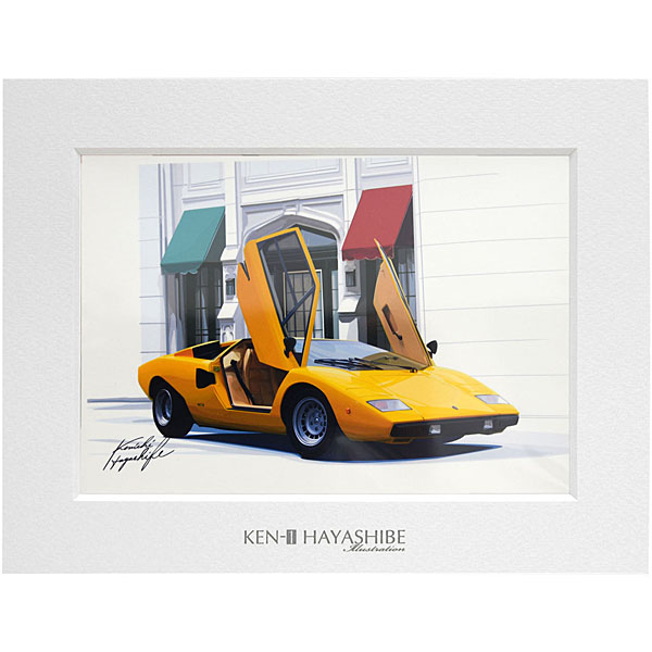 Lamborghini Countach Illustration by Kenichi Hayashibe