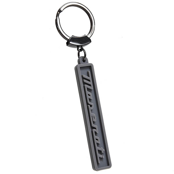 Genuine Maserati Rubber Key Ring (Gray) Small