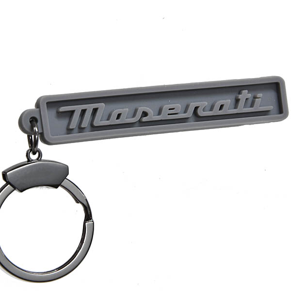 Genuine Maserati Rubber Key Ring (Gray) Small