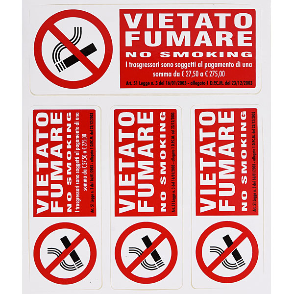 VIETATO FUMARE Sticker Set