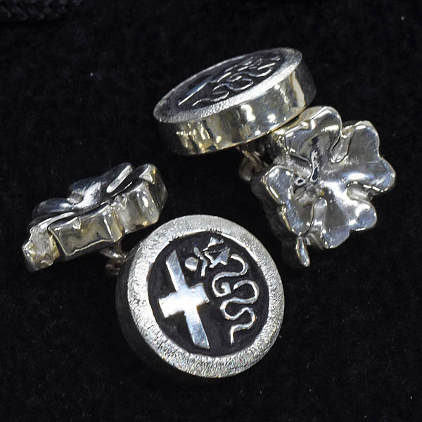 Alfa Romeo Sterling Silver Cuff Links (Emblem&Quadrifoglio)