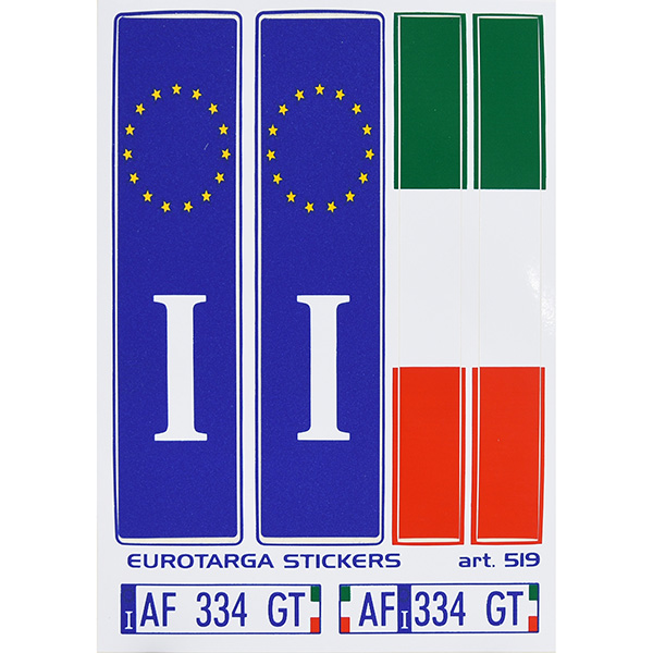 EU&Italian Flag Stickers Set