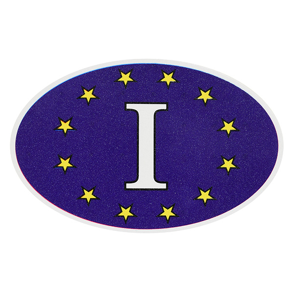 Blue Euro Oval Sticker