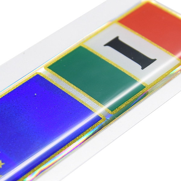 EU&Italian Flag 3D Sticker