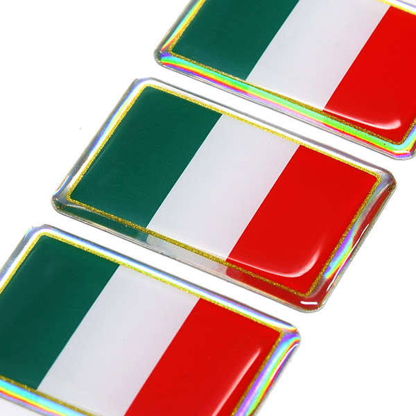 Italian Flag 3D Sticker Set(35mm/3PCS)