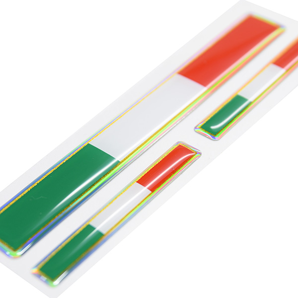 Italian Flag 3D Sticker Set(Long/3pcs.)