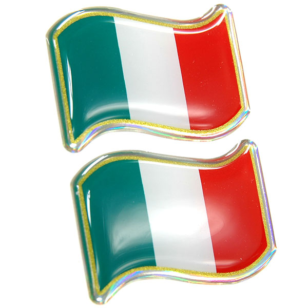 Italian Flag 3D Sticker Set(Wave/2pcs.)