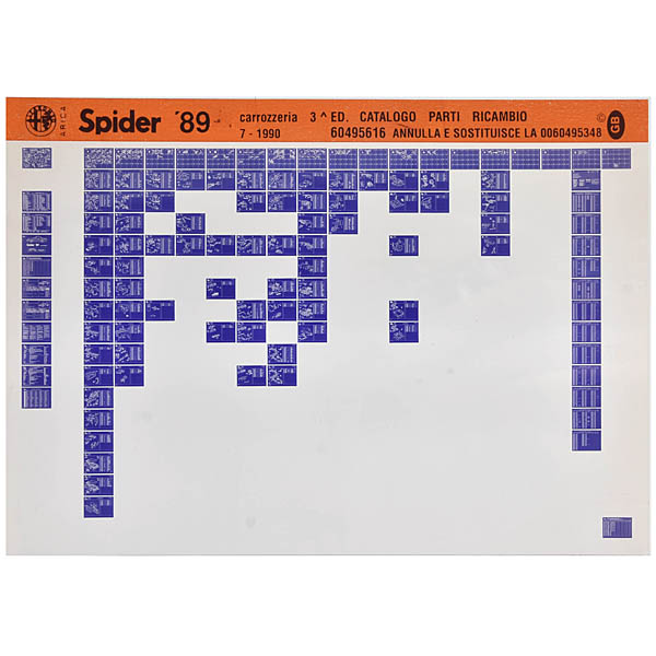 Alfa Romeo Spider 89 Parts Manual Microfiche (Body Section)
